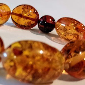 Unisex 7 inch honey baltic amber stretch bracelet